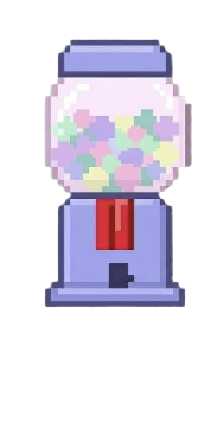 Pixel art gumball machine